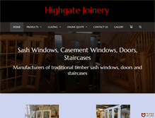 Tablet Screenshot of highgatejoinery.co.uk